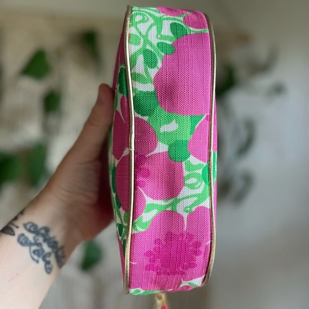 Lilly Pulitzer x Estée Lauder Pink Makeup Bag Cosmetic Travel Pouch Toiletry
